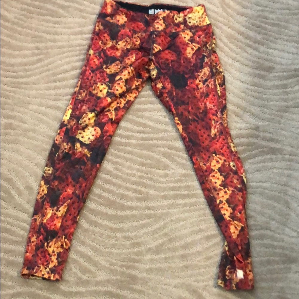 Work out leggings orange yellow black colors